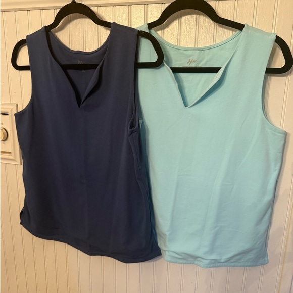 J. Jill Supersoft Notch-neck tank top bundle Medium Petite - Picture 1 of 5